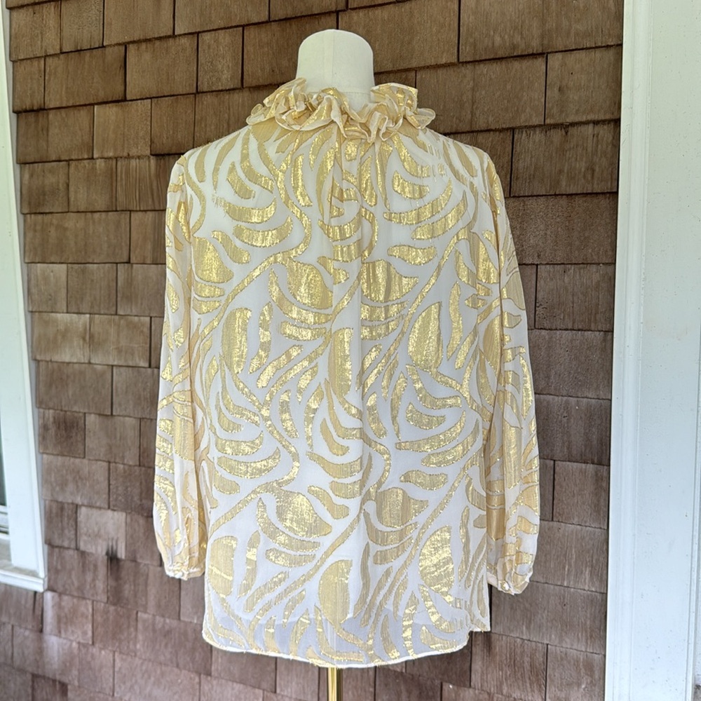 Alex Marie Gold Ruffle Blouse - Picture 4 of 6